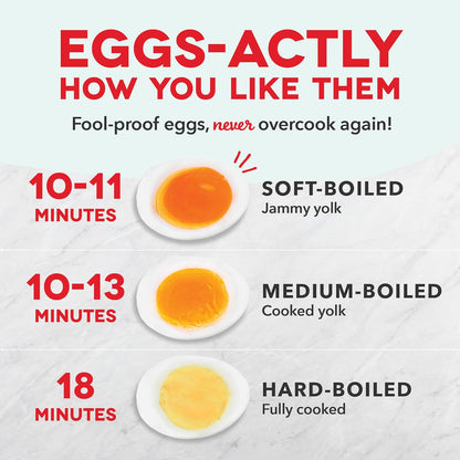 Deluxe Egg Cooker - Boiler, Poacher & Steamer - Includes Measuring & Recipe Guide - Dishwasher Safe - BPA Free - Holds 12 Eggs, Black